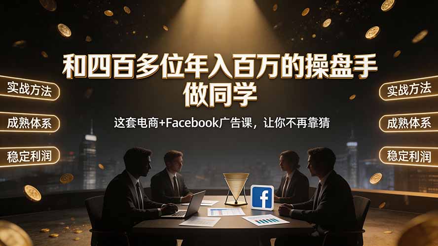 和四百多位年入百万的操盘手做同学——这套电商+Facebook广告课，让你不再靠猜【原创双语字幕】-hcnxn