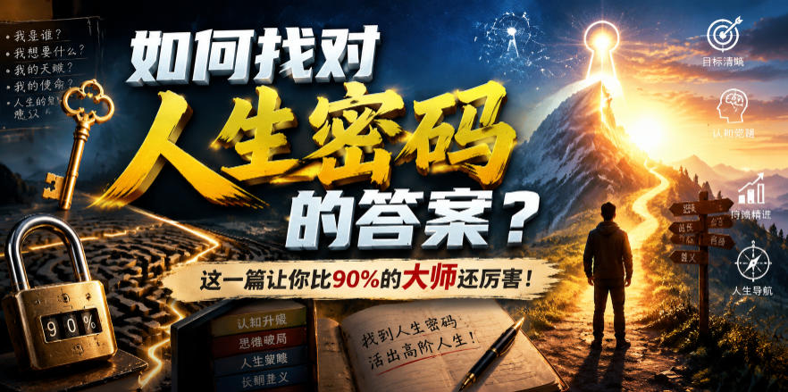 付费文章：如何找对人生密码的答案？这一篇让你比90%的大师还厉害！-hcnxn