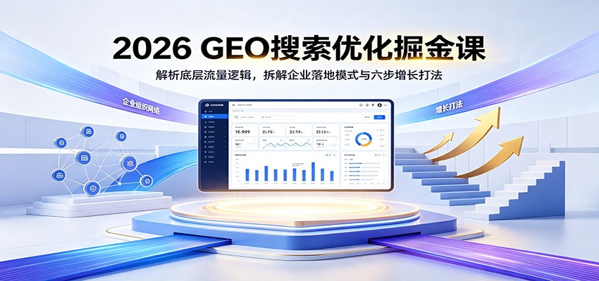2026 GEO搜索优化掘金课：解析底层流量逻辑，拆解企业落地模式与六步增长打法-hcnxn