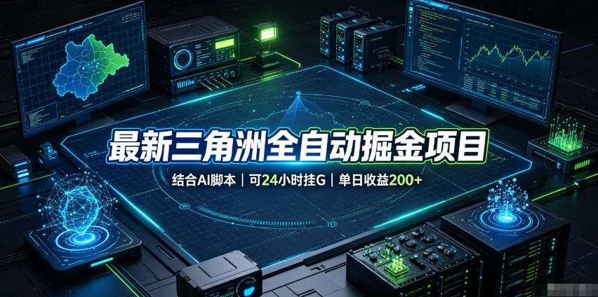 最新三角洲全自动掘金项目，结合AI脚本，可24小时挂G，单日收益200+【揭秘】-hcnxn