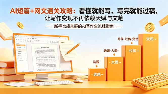 AI短篇+网文通关攻略-更新：看懂就能写、写完就能过稿，让写作变现不再依赖天赋与文笔-hcnxn