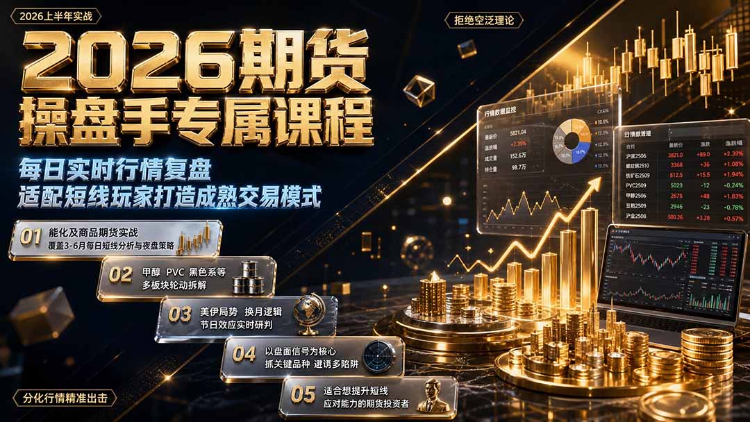 2026期货操盘手专属课程-更新8月，每日实时行情复盘，适配短线玩家打造成熟交易模式-hcnxn