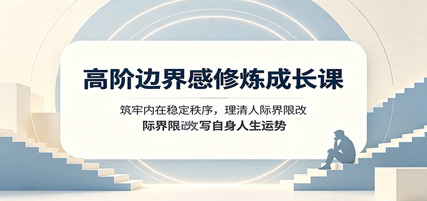 高阶边界感修炼成长课：筑牢内在稳定秩序，理清人际界限改写自身人生运势-hcnxn