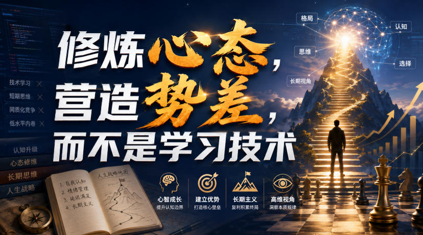 付费文章：修炼心态，营造势差，而不是学习技术-hcnxn