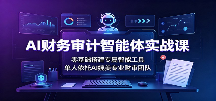AI财务审计智能体实战课：零基础搭建专属智能工具，单人依托AI媲美专业财审团队-hcnxn
