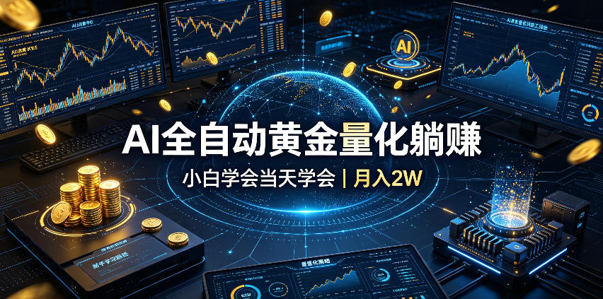 AI全自动黄金量化躺賺：小白学会当天学会，月入2W！【揭秘】-hcnxn
