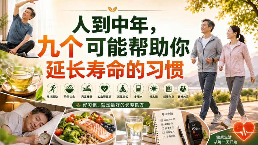 付费文章：人到中年，九个可能帮助你延长寿命的习惯-hcnxn