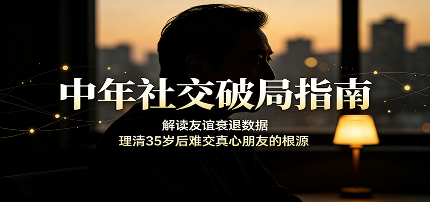 中年社交破局指南：解读友谊衰退数据，理清35岁后难交真心朋友的根源-hcnxn