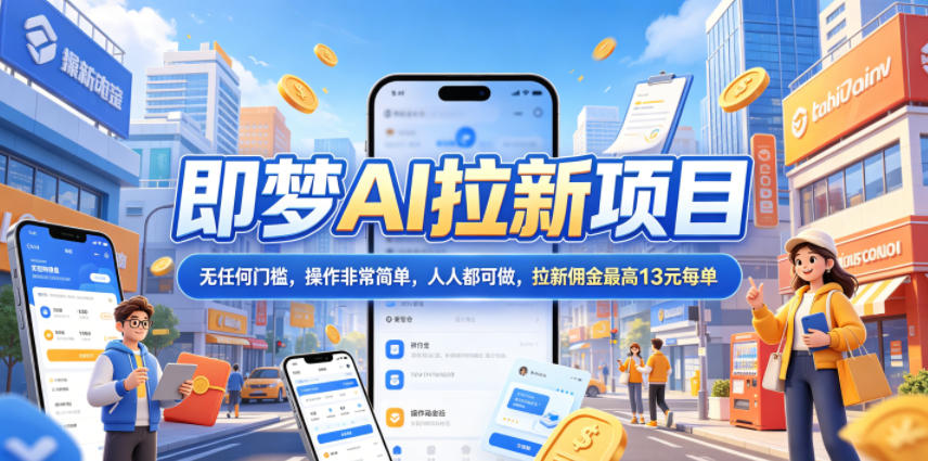 2026年即梦AI拉新项目最新玩法，无任何门槛，操作非常简单，人人都可做，拉新佣金最高13米每单(更新08月07日)-hcnxn