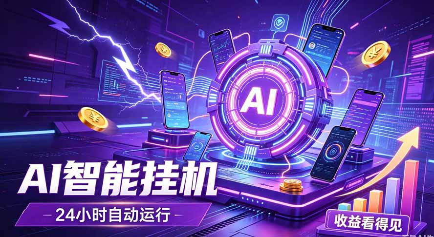 AI智能广告挂机，躺赚新模式 设备托管运行，解放双手持续变现-hcnxn