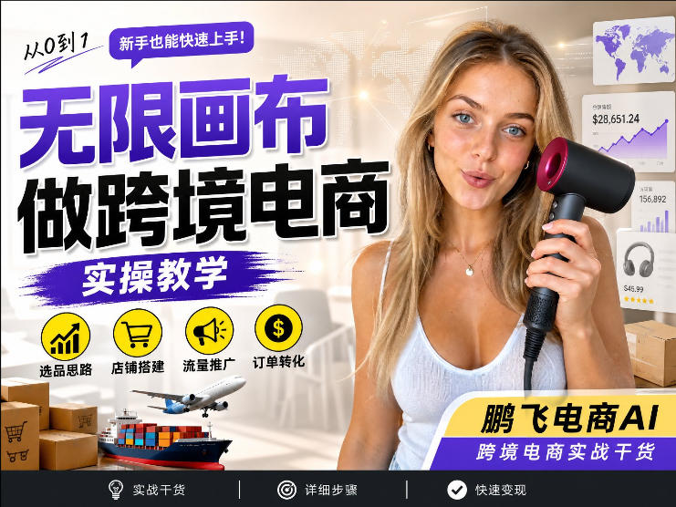 【跨境电商必备】AI无线画布制作商品宣传视频，四步搞定，无线画布工作流，操作简单好上手-hcnxn