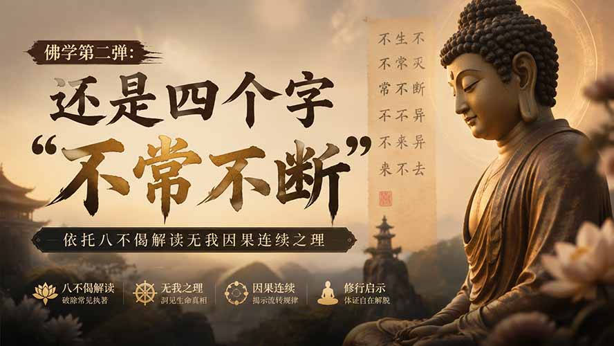 付费文章：佛学第二弹：还是四个字“不常不断”依托八不偈解读无我因果连续之理-hcnxn