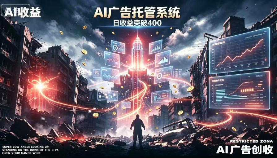 AI智能广告，全自动化运行，单日可达400+，小白新手0基础上手【揭秘】-hcnxn