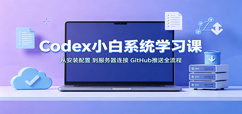 Codex小白系统学习课：小从安装配置，到服务器连接、GitHub推送全流程-hcnxn