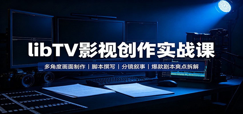 libTV影视创作实战课：多角度画面制作，脚本撰写，分镜叙事，爆款剧本爽点拆解-hcnxn
