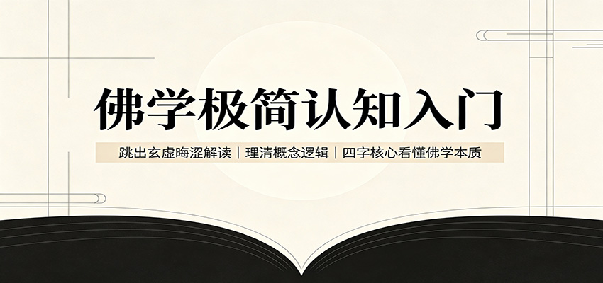 佛学极简认知入门：跳出玄虚晦涩解读，理清概念逻辑，四字核心看懂佛学本质-hcnxn