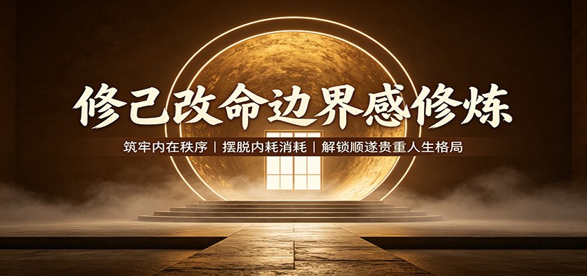 修己改命边界感修炼：筑牢内在秩序，摆脱内耗消耗，解锁顺遂贵重人生格局-hcnxn