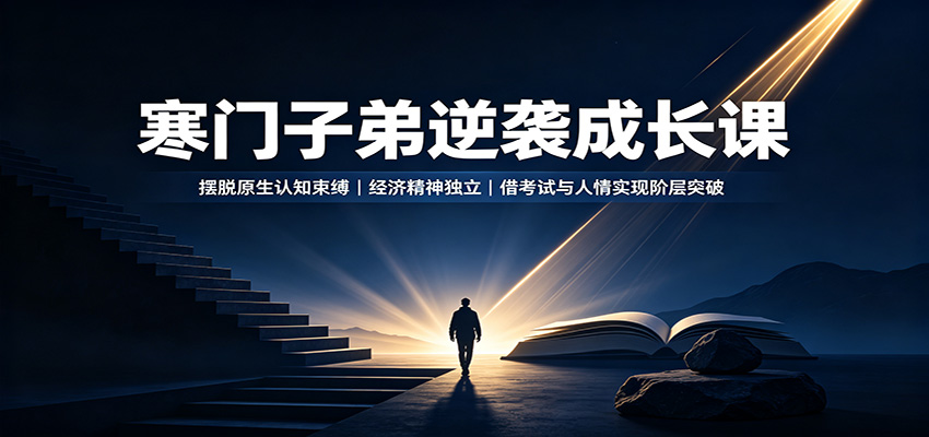 寒门子弟逆袭成长课：摆脱原生认知束缚，经济精神独立，借考试与人情实现阶层突破-hcnxn
