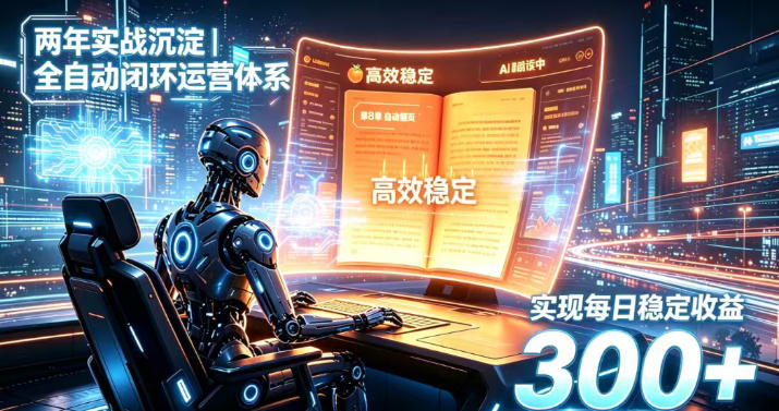 两年实战沉淀｜全自动闭环运营体系，实现每日稳定收益300+【揭秘】-hcnxn