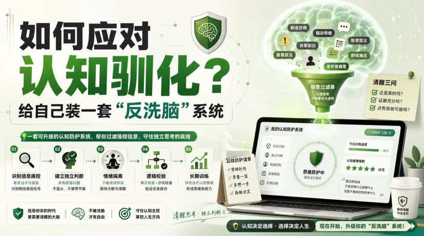 付费文章：如何应对认知驯化？给自己装一套“反洗脑”系统-hcnxn
