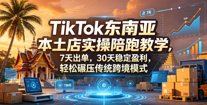 TikTok东南亚本土店实操陪跑教学，7天出单，30天稳定盈利，轻松碾压传统跨境模式(更新0819)-hcnxn