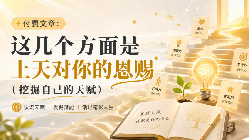付费文章：这几个方面是上天对你的恩赐(挖掘自己的天赋)-hcnxn